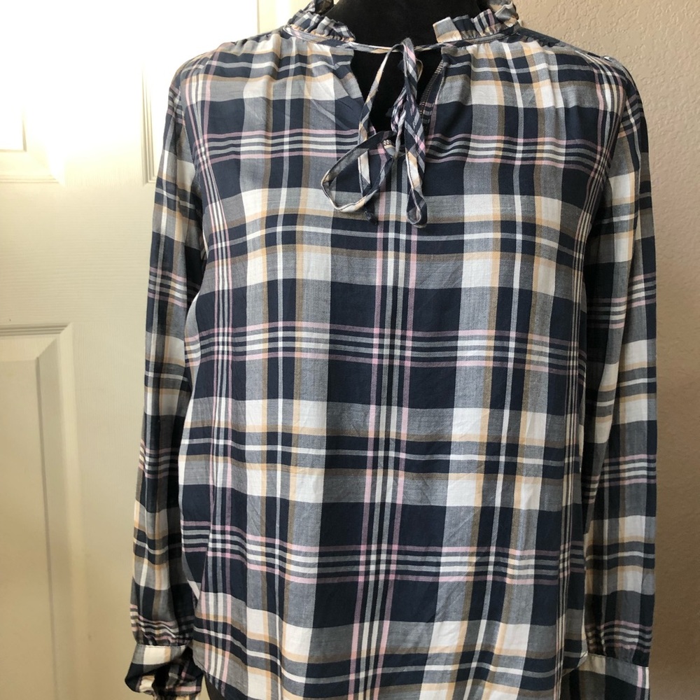 Plaid Loft Blouse Size XS